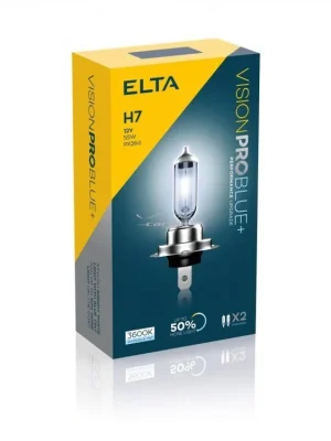 Autožárovka H7 55W 12V VisionPro Blue +50% v sadě 2ks | ELTA Cenově Výhodný