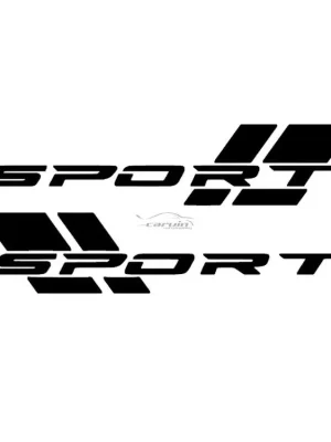 Samolepky na bok auta SPORT • černá matná - set 2 ks Ověřený
