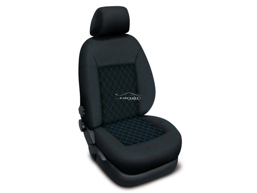 Autopotahy HYUNDAI i 30, III, PD, se zadní loketní op., AUTHENTIC CARO modré Ověřený
