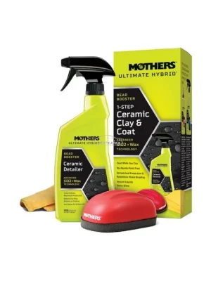 Ultimate Hybrid 1-step Ceramic Clay & Coat - sada pro jednokrokovou dekontaminaci a ošetření laku | Mothers Nová Kolekce