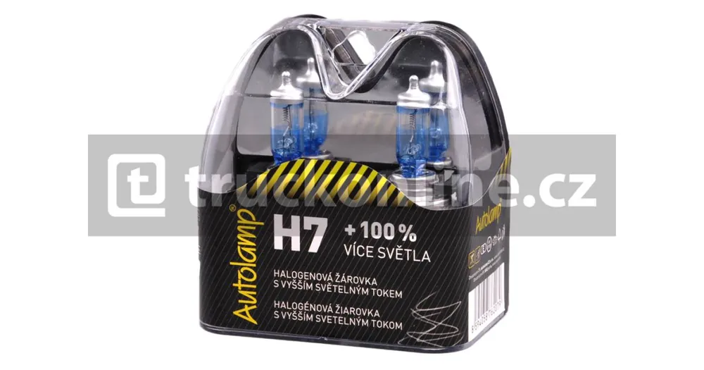 H7 12V 55W PX26d + 100%, krabička 2ks - o 100% více světla, E-homologace Tovární Cena