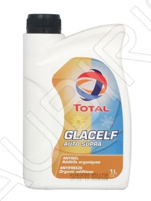 Chladicí kapalina TOTAL GLACELF AUTO SUPRA 1L koncentrát 1:1 = -37 červená G12/G30 Top Prodej