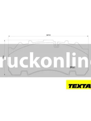 Kup Teď Brzdové destičky TEXTAR 29167 (29307, 29270) - 29167