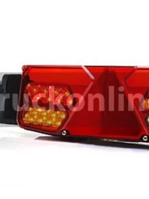Koncový světlomet sdružený s trojúhelníkem LED, 12/24V s obrys. světlem, levý - 350x131mm Nejlepší Cena