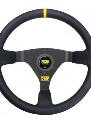 Sportovní volant OMP WRC - kůže / žlutý Zlevněný