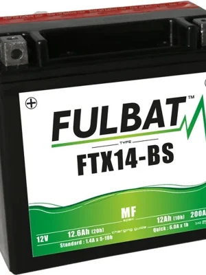 Nová Kolekce Bezúdržbová motocyklová baterie FULBAT FTX14-BS (YTX14-BS)
