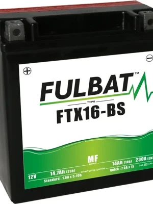 Bezúdržbová motocyklová baterie FULBAT FTX16-BS (YTX16-BS) Pouze Dnes
