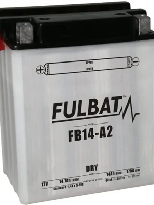 Konvenční motocyklová baterie FULBAT FB14-A2 (YB14-A2) Včetně balení kyseliny Nejlepší Volba