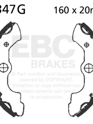 Zlevněný Sada brzdových čelistí EBC H347G drážkovaný včetně pružin