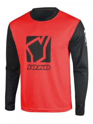 Akční Cena Motokrosový dres YOKO SCRAMBLE černý / červený M